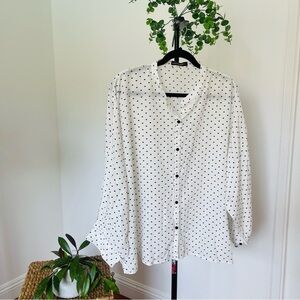 Limelight black and white blouse